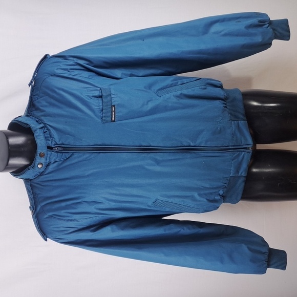 Vintage Members Only by Europe Craft teal full zip Size 46 thick bomber jacket - Picture 2 of 8